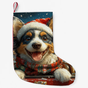 Blue Heeler Dog Roller Untersetzer Weihnachten Kleiner Weihnachtsstrumpf