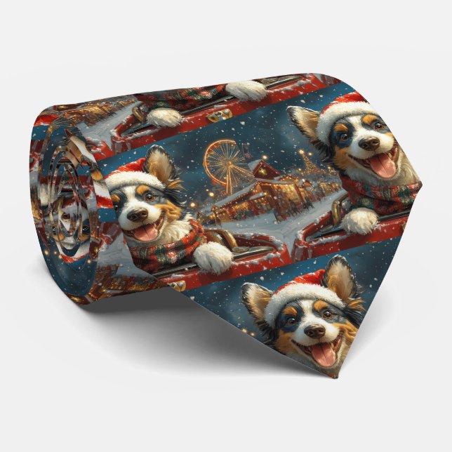 Blue Heeler Dog Roller Untersetzer Weihnachten Krawatte (Gerollt)