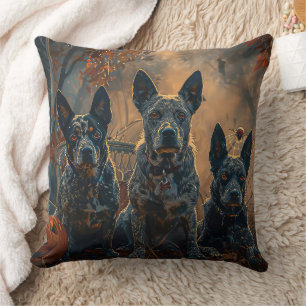 Blue Heeler Halloween Nacht Hunde-Leckerei Kissen