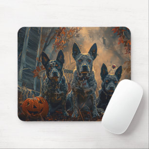 Blue Heeler Halloween Nacht Hunde-Leckerei Mousepad