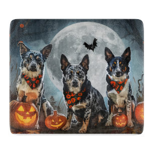 Blue Heeler Halloween Spooky Schneidebrett