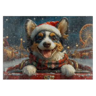 Blue Heeler Hund Achterbahn Weihnachten Schneidebrett