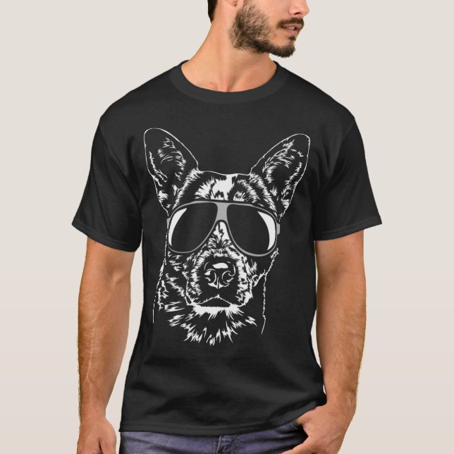 Blue Heeler Hund T-Shirt (Vorderseite)