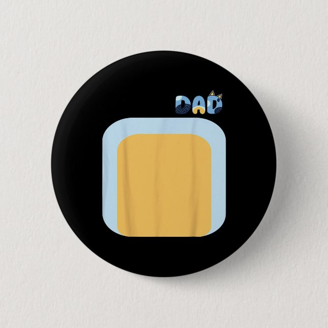 Blue Heeler Hund Vater Matching Family Costumes Di Button (Vorderseite)