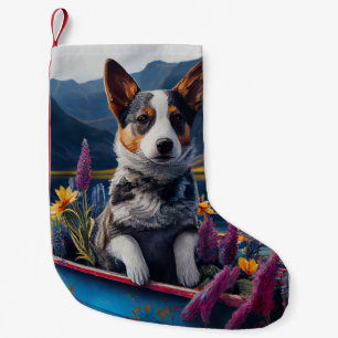 Blue Heeler on a Paddle: Ein Landschaftliches Aben Kleiner Weihnachtsstrumpf