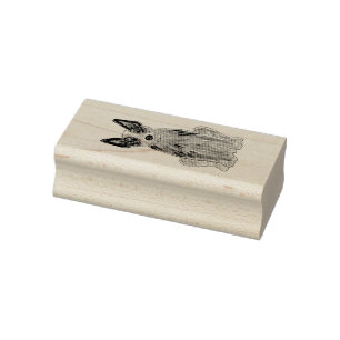 Blue Heeler Rinder Hunde ACD Briefmarke Kunst, Kul Gummistempel