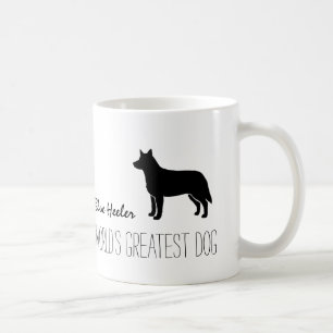 Blue Heeler Silhouette Weltgrößter Hund Custom Kaffeetasse