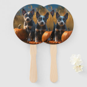 Blue Heeler Welpe Autumn Delight Pumpkin Fächer