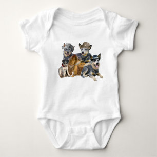 Blue Heeler Western Theme Bekleidung Baby Strampler