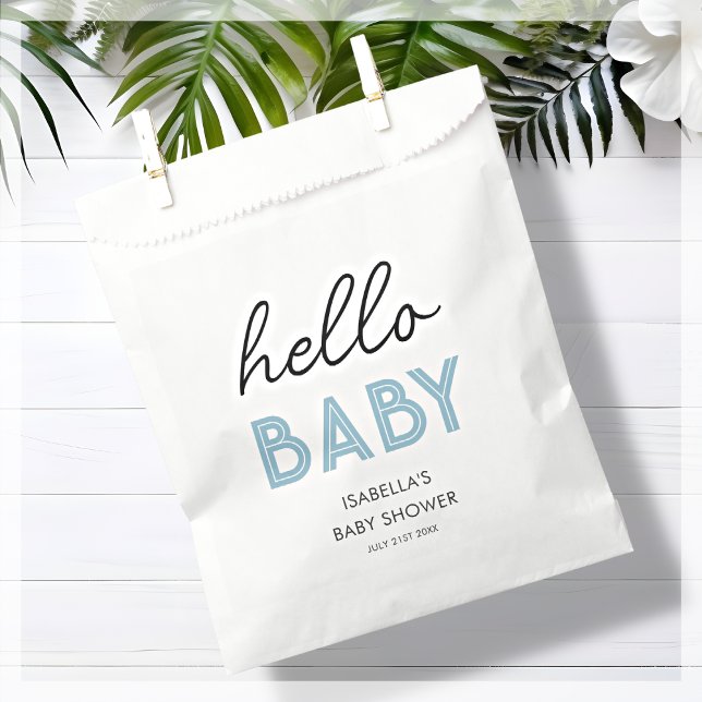 Blue Hello Baby | Babydusche Geschenktütchen (Von Creator hochgeladen)