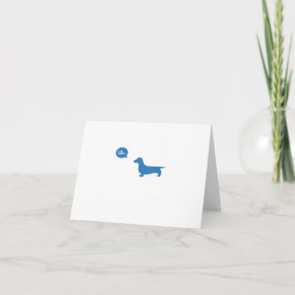 Blue Hello Dog Card Karte