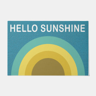 Blue Hello Sunshine Doormat, Housewärming Fußmatte