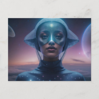 Blue Helm ET Postkarte