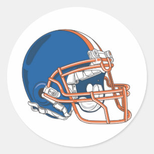 Blue Helmet Runder Aufkleber