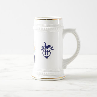 Blue Hen Beer 18oz Steinkrug Bierglas