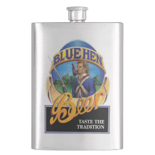 Blue Hen Beer Edelstahl-Flasche Flachmann