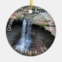 Blue Hen Falls in Cuyahoga Valley National Park Keramik Ornament