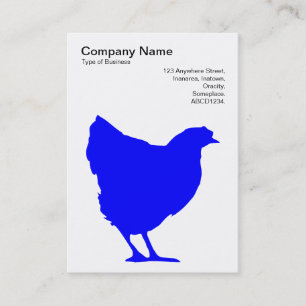 Blue Hen Symbol - Schwarz auf Weiß Visitenkarte