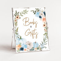 Blue Herbst Blume Pumpkin Bücher und Geschenke