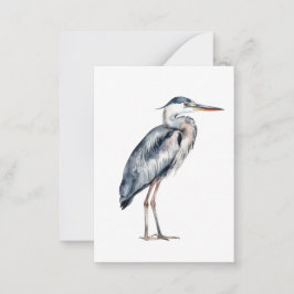 Blue Heron Bird an der Küste Mitteilungskarte