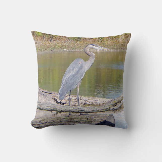 Blue Heron Doppelkissen Kissen (Vorderseite)