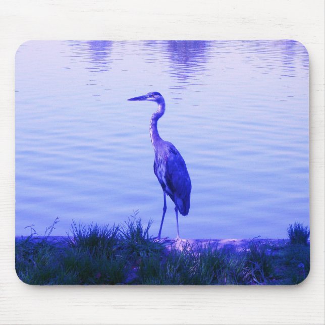 Blue Heron Egret Mousepad (Vorne)