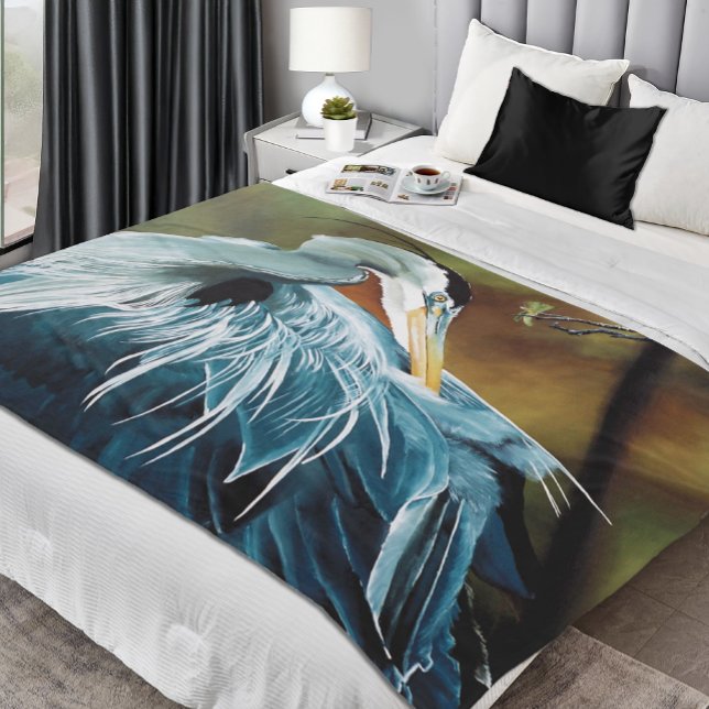 Blue Heron Fleecedecke (Von Creator hochgeladen)