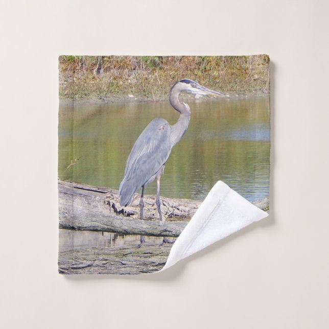 Blue Heron Handtuch Set (Waschlappen)