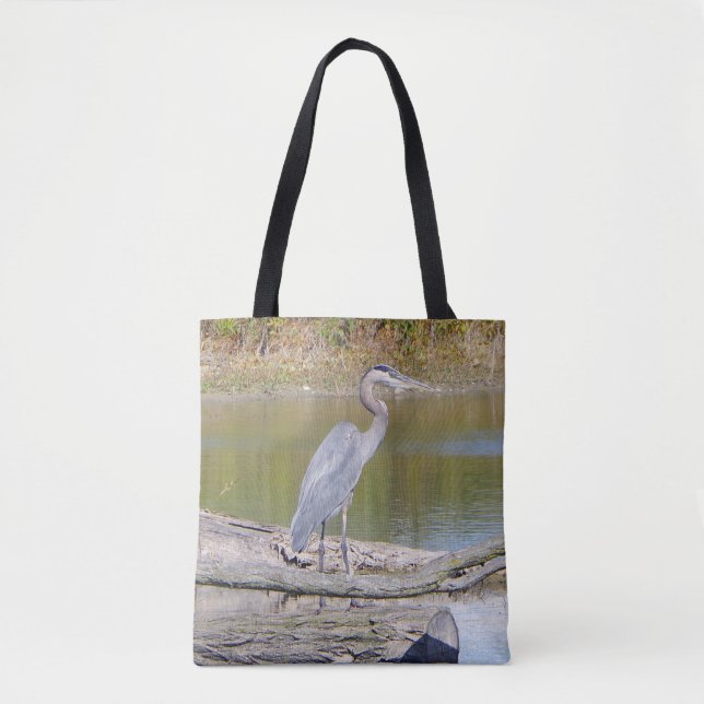 Blue Heron ist überall in der Tasche zweiseitig (Vorderseite)