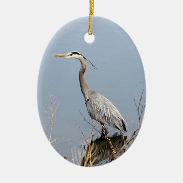 Blue Heron Keramik Ornament (Vorne)
