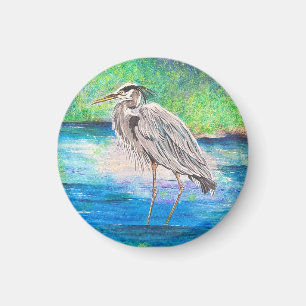 Blue Heron Magnet