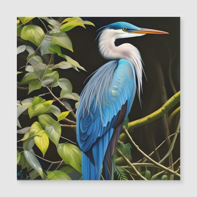 Blue Heron Magnetkarte (Vorderseite)