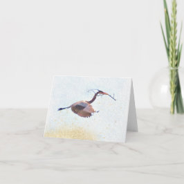 Blue Heron Note Card Karte