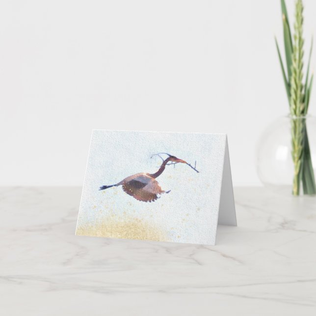 Blue Heron Note Card Karte (Vorderseite)