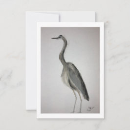 Blue Heron Note Card mit Umschlag - Original Art Dankeskarte