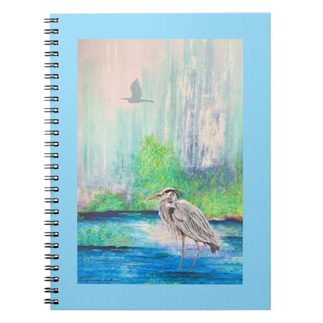 Blue Heron Notebook Notizblock (Vorderseite)