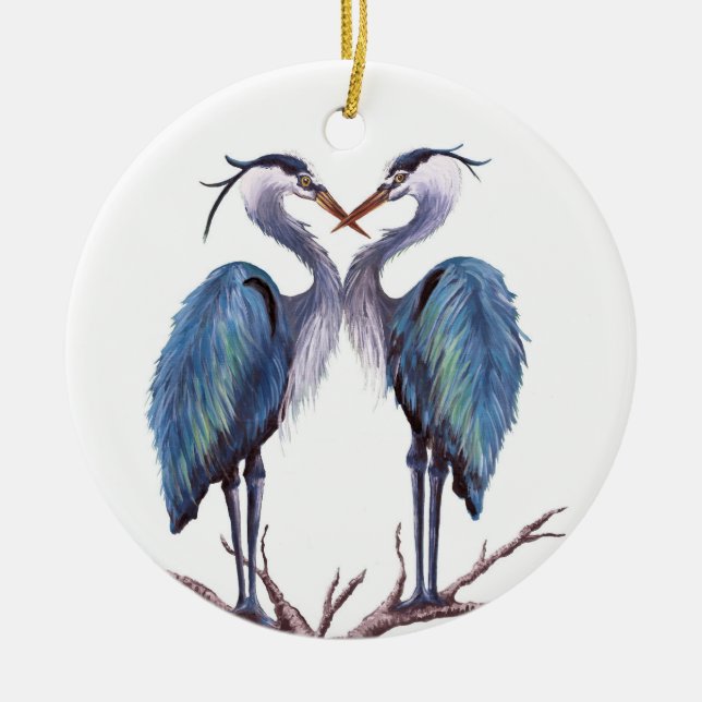 Blue Heron Ornament (Vorne)