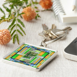 Blue Heron Stainglas Schlüsselanhänger