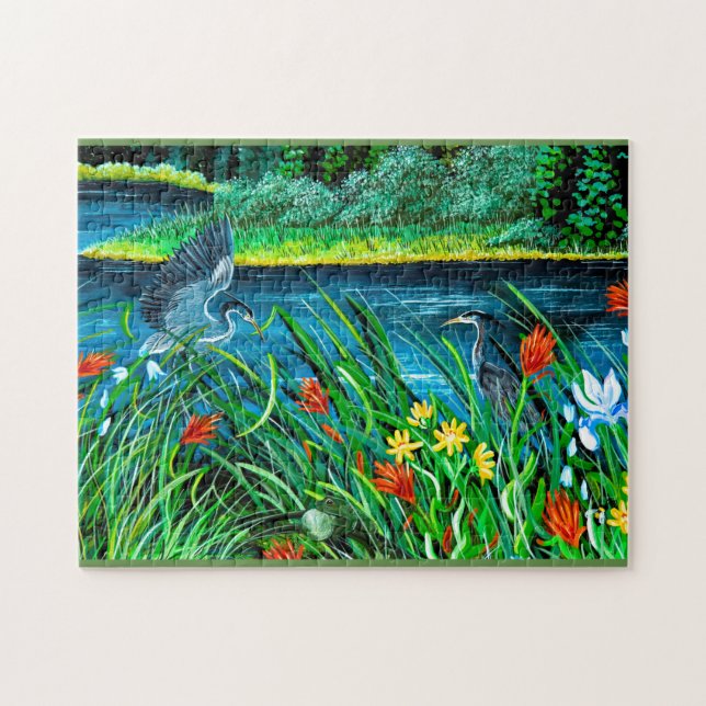 Blue Heron @Todd Lake Puzzle (Horizontal)