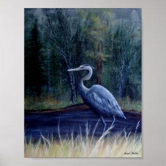 Blue Heron von Suzie Thaller Poster