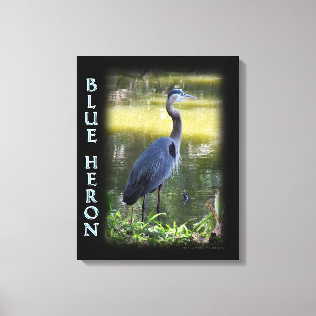 Blue Heron Wall Art Foto Leinwanddruck (Vorderseite)