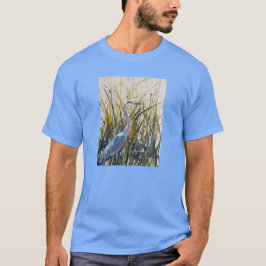 Blue Heron Watercolor Design T-Shirt