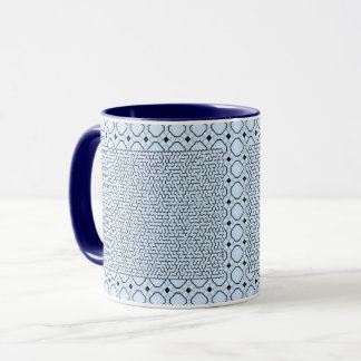 Blue Hexagon Maze Tasse