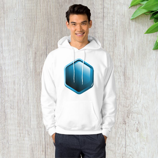 Blue Hexagon Mens Hoodie (Von Creator hochgeladen)