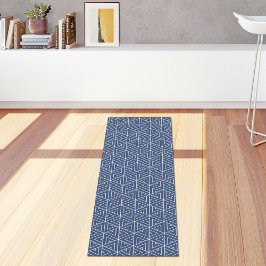 Blue Hexagon Pattern Yoga Mat Yogamatte