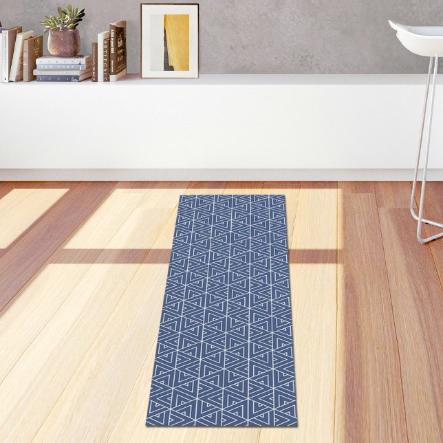 Blue Hexagon Pattern Yoga Mat Yogamatte (Von Creator hochgeladen)