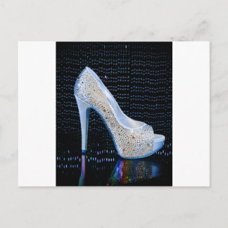 Blue High Heel Postkarte