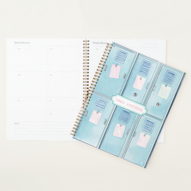 Blue High School Lockers (Devant avec enveloppe)