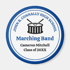 Blue High School Marching Band individuell anpassb Magnet