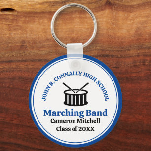 Blue High School Marching Band individuell anpassb Schlüsselanhänger